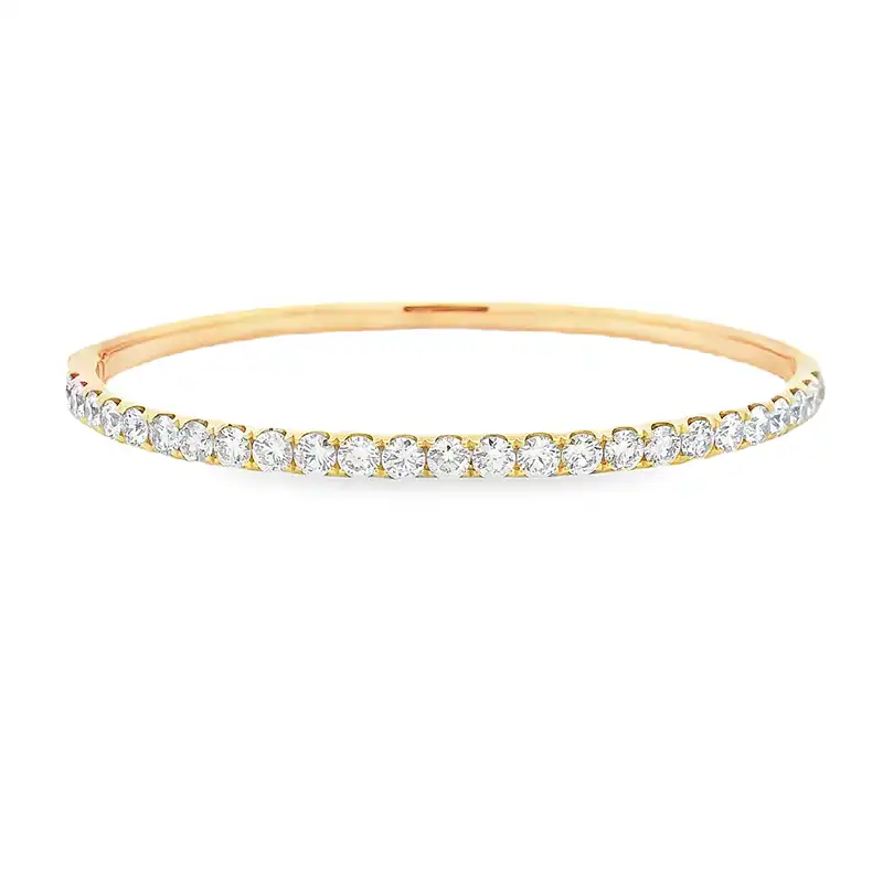 Gold Diamond Bangle Bracelet