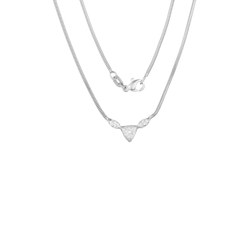 Radiant White Gold Diamond + 18k Gold Necklace Set | White gold necklace  diamond, Diamond necklace set, Gold necklace set