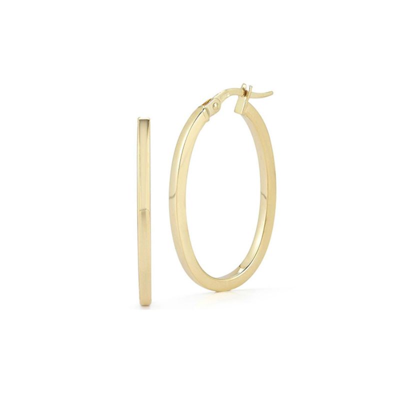 18Kt Gold Small Round Hoop Earrings