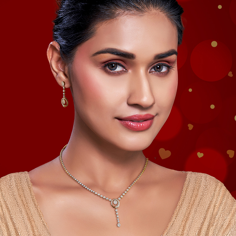 Sparkle with Simplicity - Diamond Necklace Set