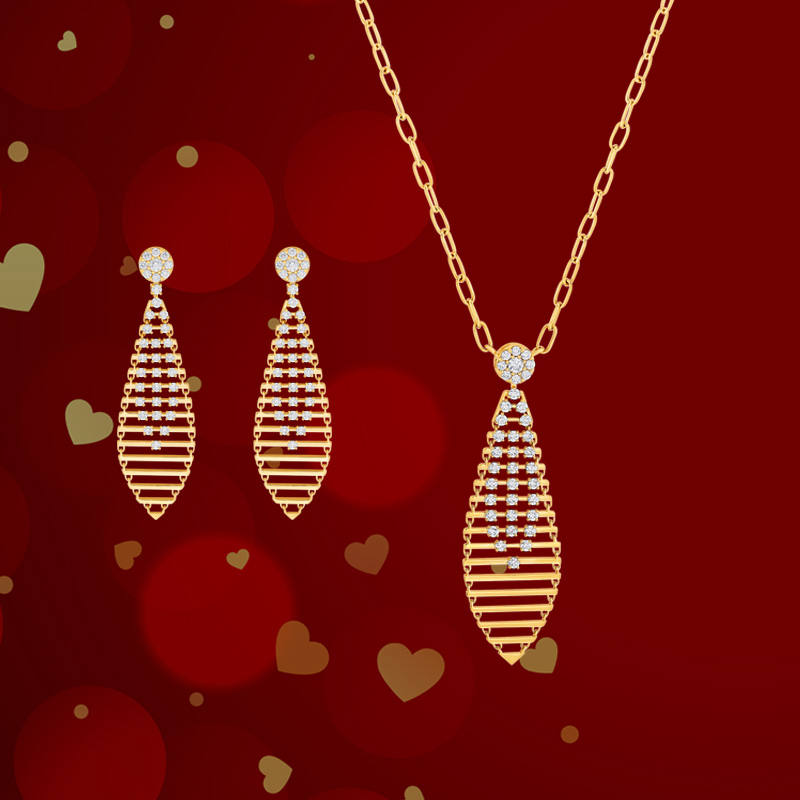 Drop Gorgeous Pendant and Earrings Set