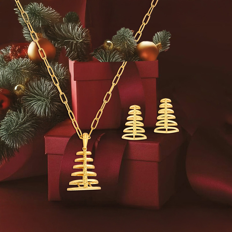 22K Gold Pendant Set with chain