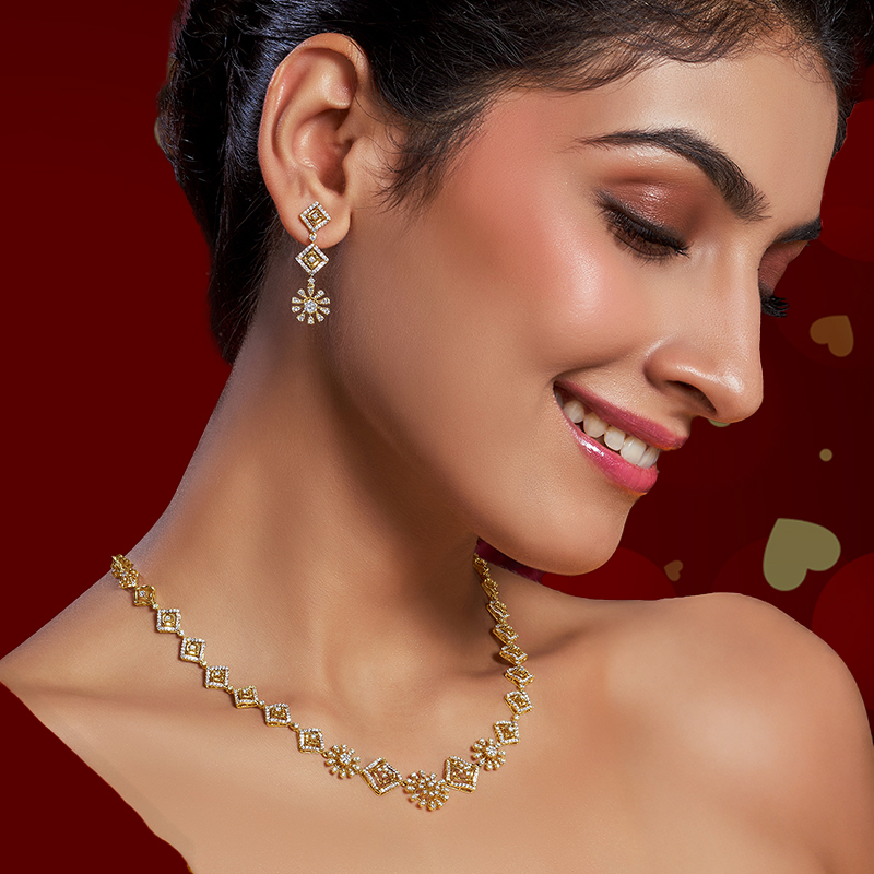 Timeless artistry meets Modern Charm - Diamond Necklace Set