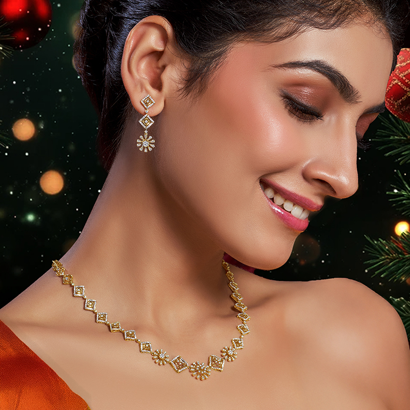 Timeless artistry meets Modern Charm - Diamond Necklace Set