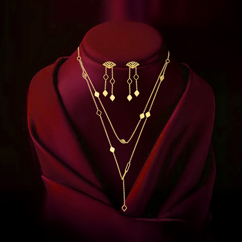 Stay on Trend - 22K gold Necklace Set