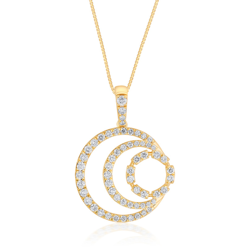 18K Gold Diamond dainty Pendant