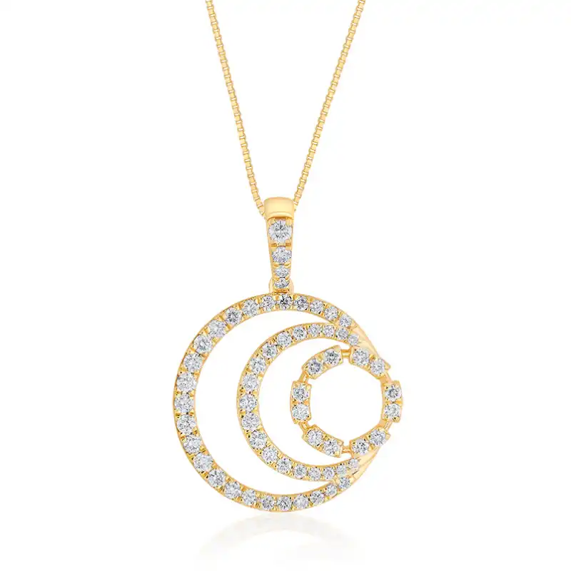 18K Gold Diamond dainty Pendant