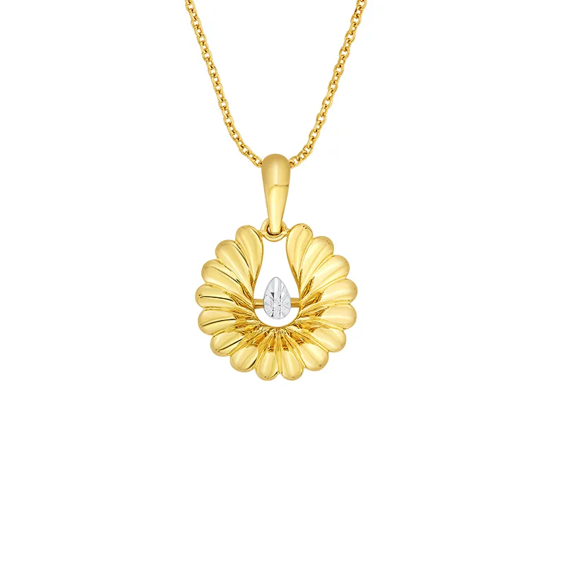 22K Gold Pendant Set with chain
