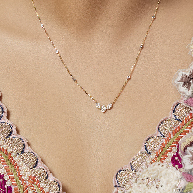 fortvivlelse Brutal Teenager Indian Diamond Necklace Designs for Women | 18K Gold Necklaces
