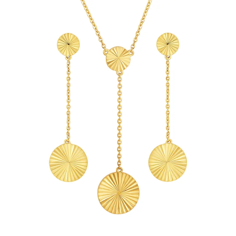 Precious Moments Duo - 22K Gold Necklace and earrings