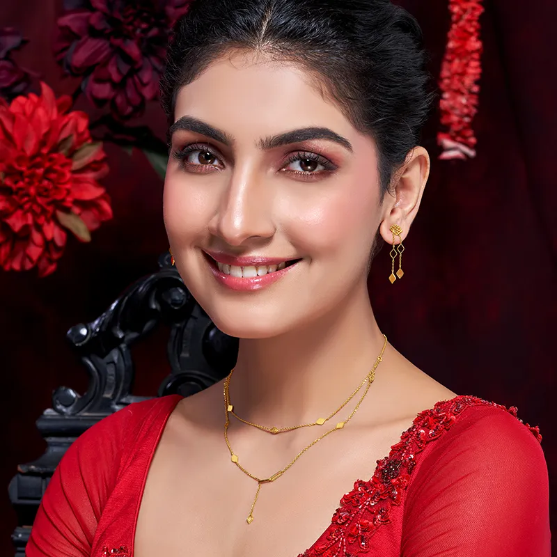Stay on Trend - 22K gold Necklace Set