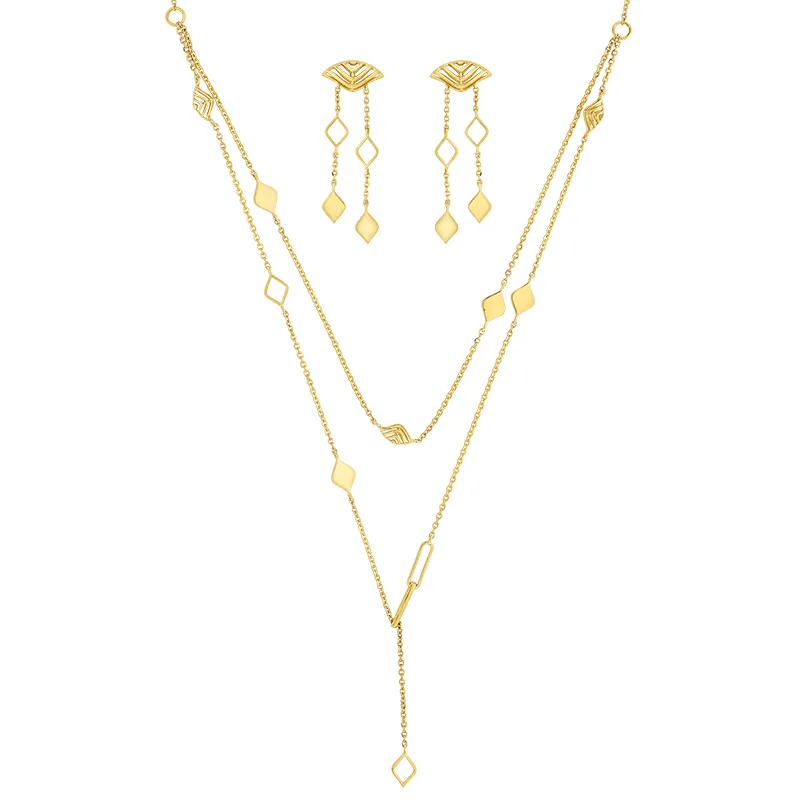 Stay on Trend - 22K gold Necklace Set