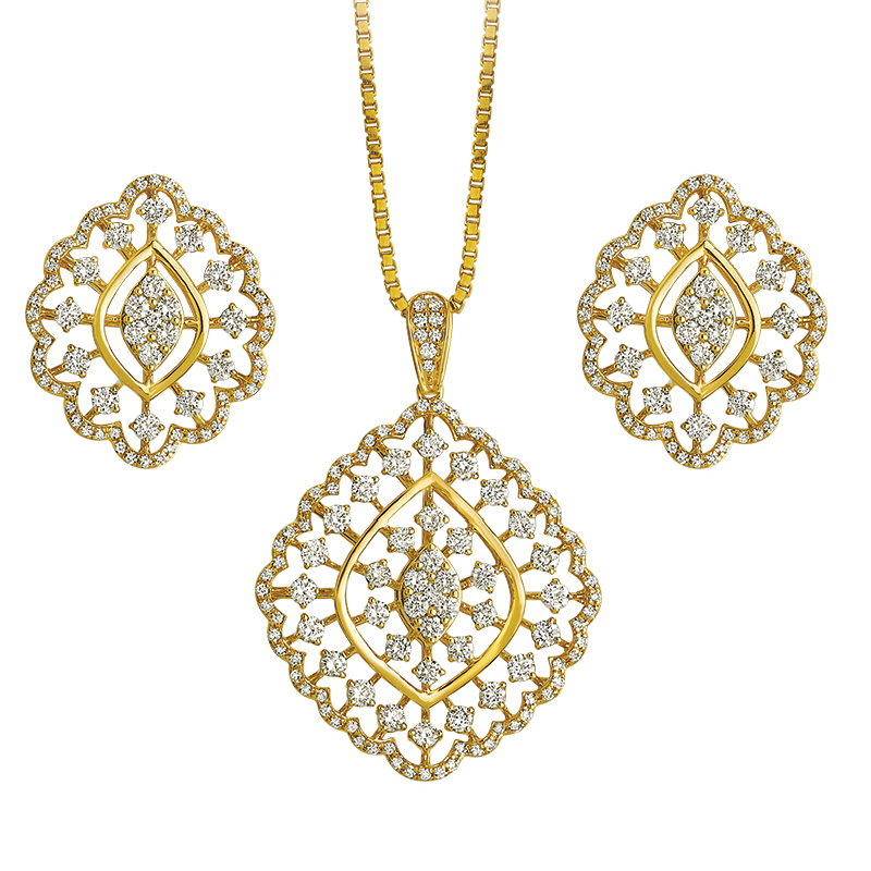 Dazzle with Delight - Diamond Pendant Set
