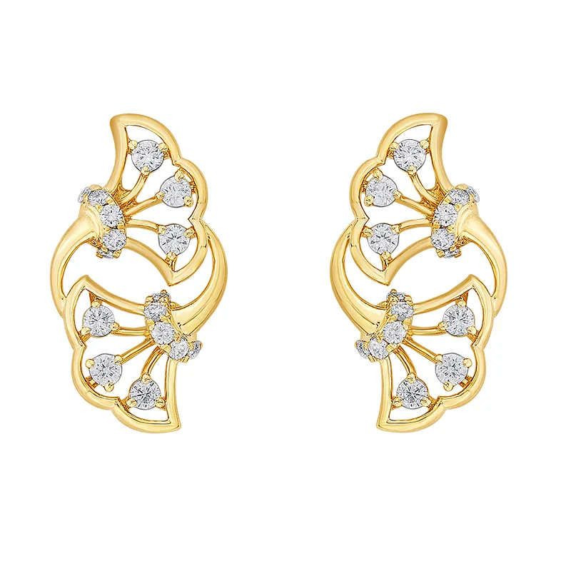 Golden Embrace, 18K Gold Diamond Pendant Set