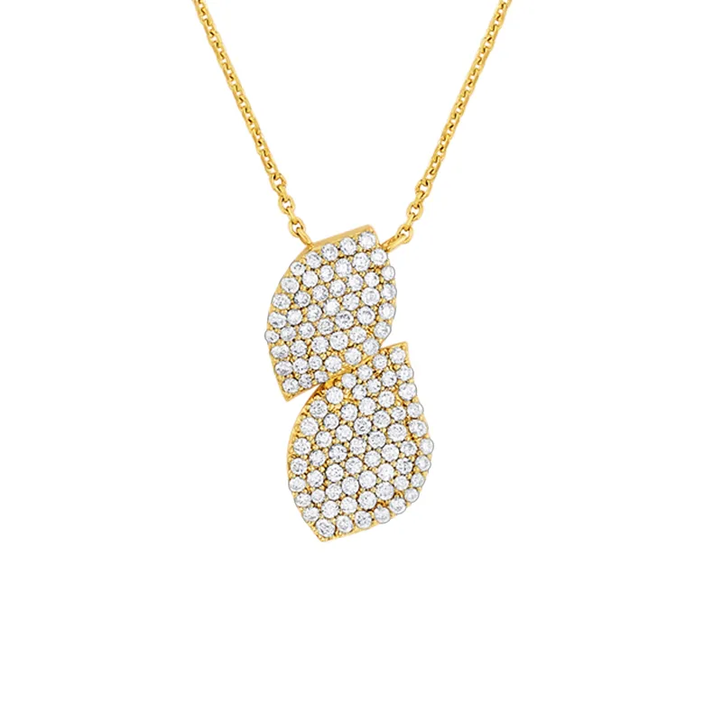 Eternal Bloom - 18K Gold Diamond Pendant Set