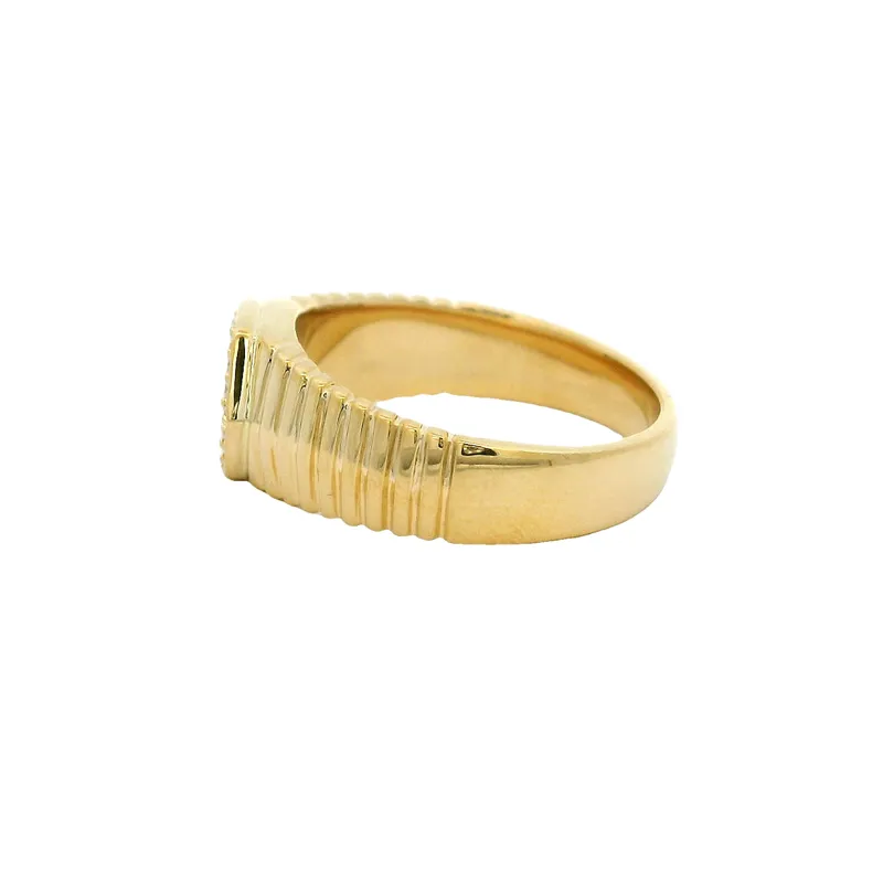 Elegant Diamond Hexagon shaped Men's Ring - Size 9.5