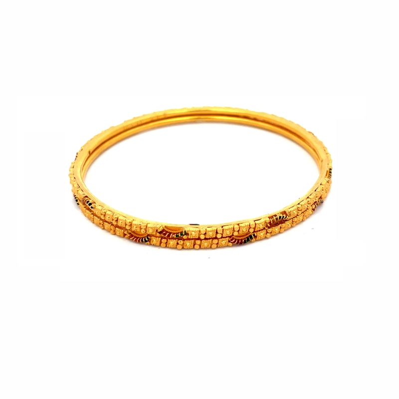 Elegant Gold Bangles Set - Size 2.8
