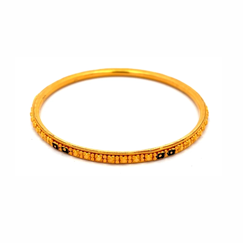 Elegant Gold Bangles Set of 2, Size 2.4