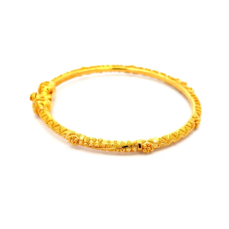 Elegant Gold Kada bangles, Set of 2  - Free size