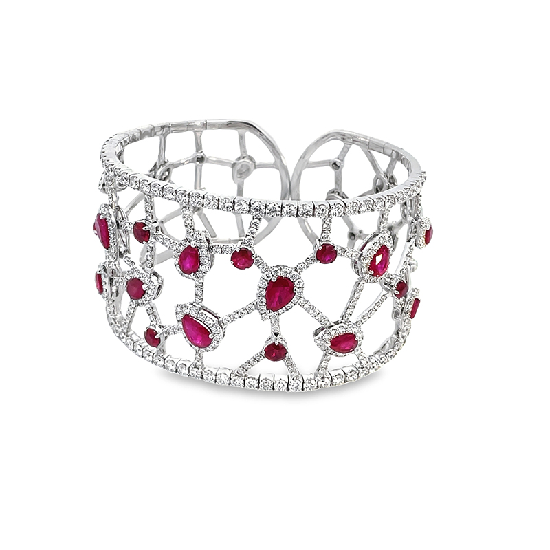 Bespoke Bracelet in Ruby and Diamonds