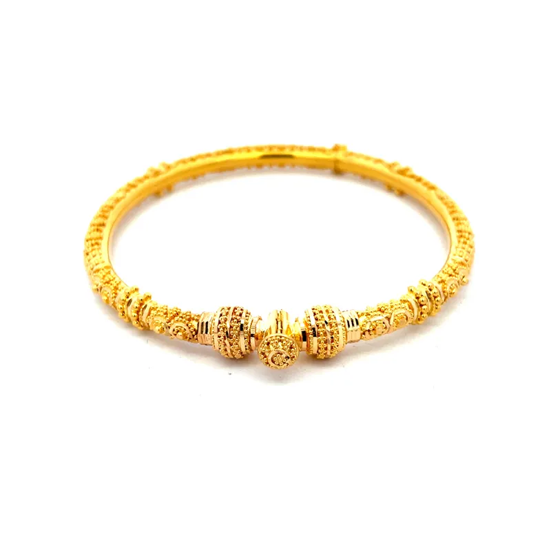 Elegant Gold Kada bangles, Set of 2  - Free size