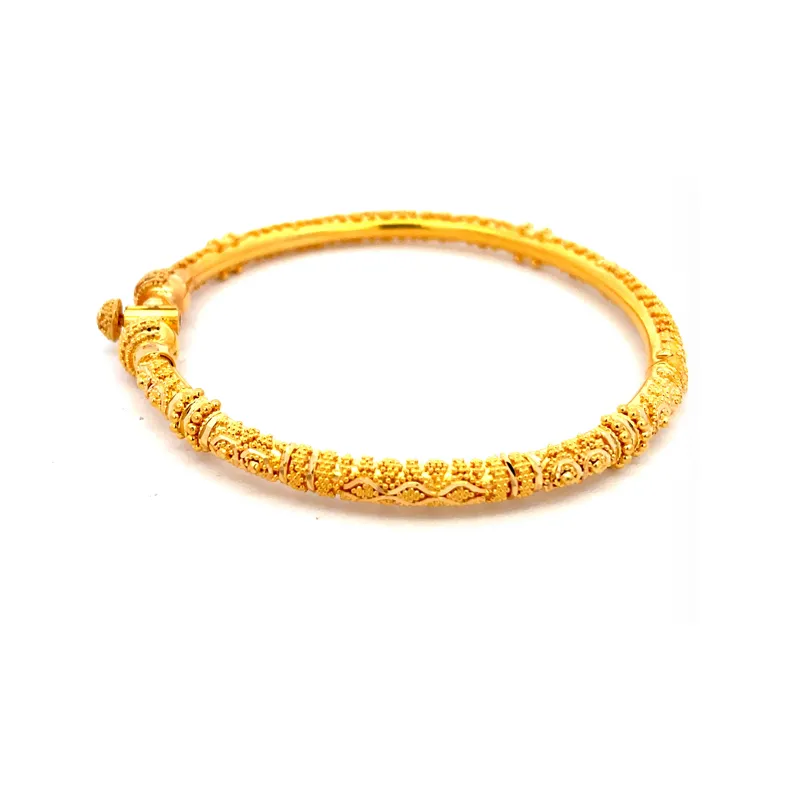 Elegant Gold Kada bangles, Set of 2  - Free size