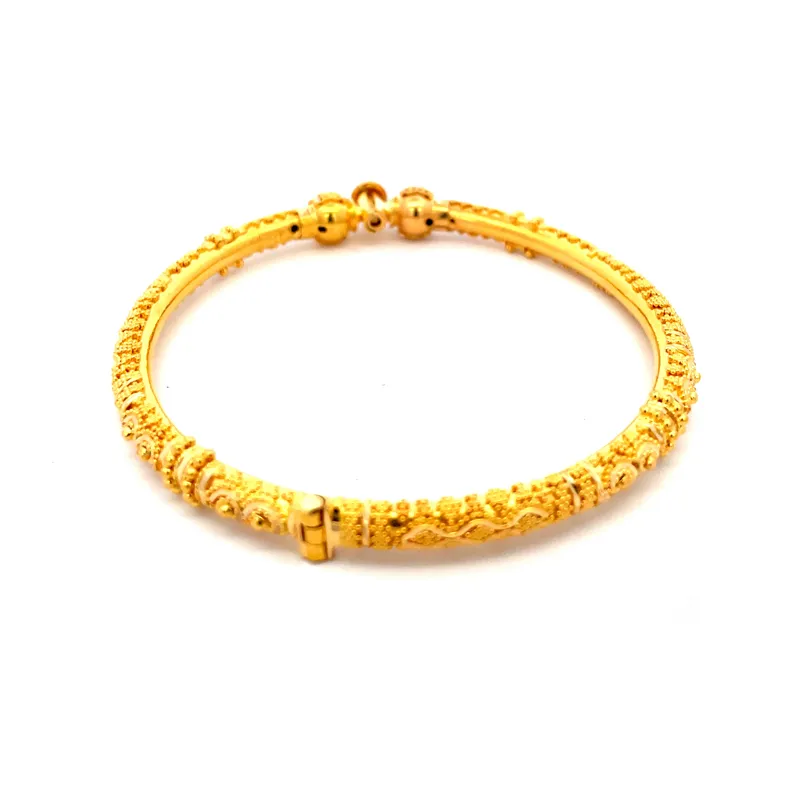Elegant Gold Kada bangles, Set of 2  - Free size