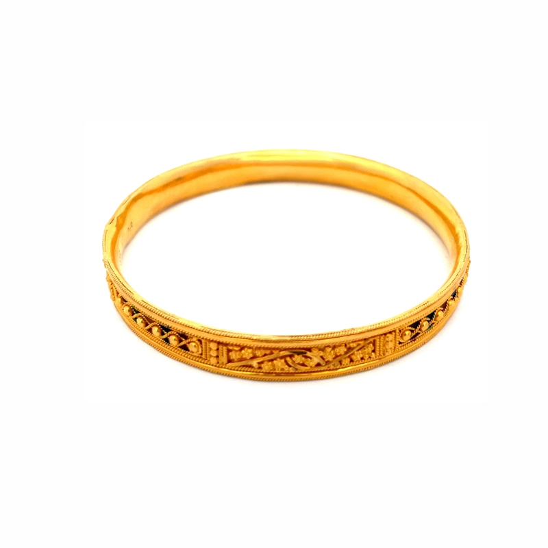 Elegant Gold Bangles with Meenakari - Set of 2, Size 2.4