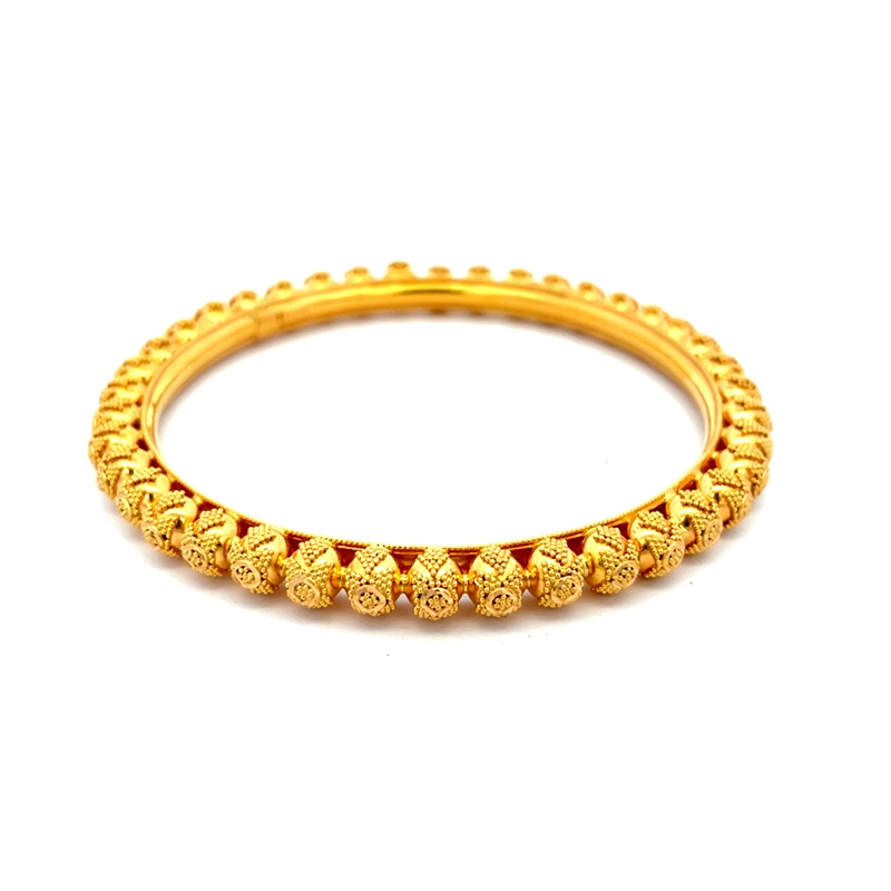 Elegant Gold Bangles Set of 2, Size 2.5