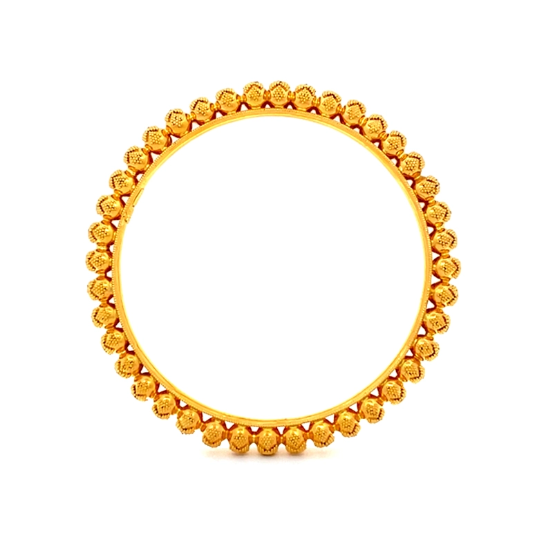 Elegant Gold Bangles Set of 2, Size 2.5