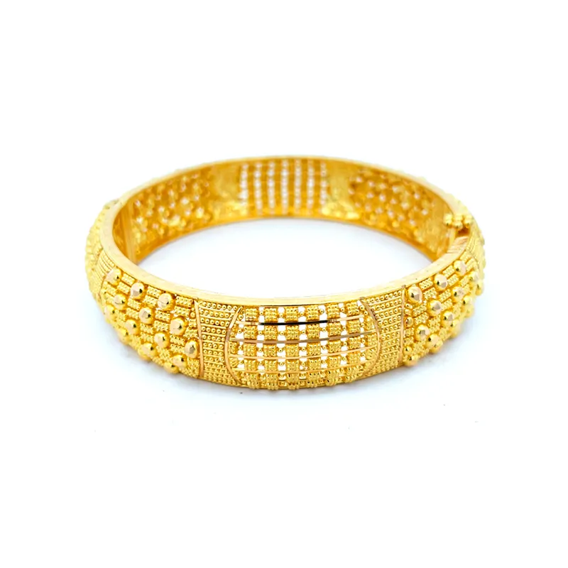 Elegant Gold Bangles - Set of 2  - Free size, side screw