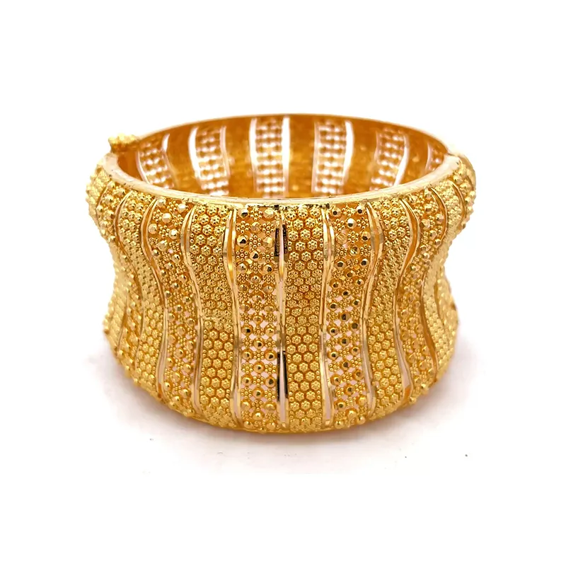 Statement Bangle in 22k yellow gold for women, a beautiful jewelry piece