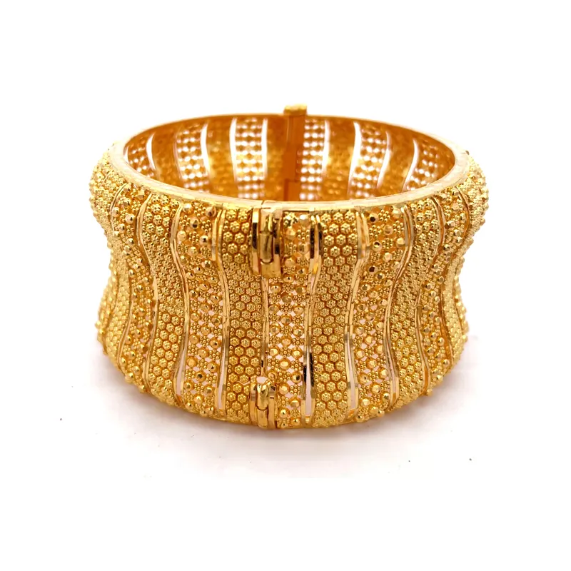 Statement Bangle in 22k yellow gold for women, a beautiful jewelry piece