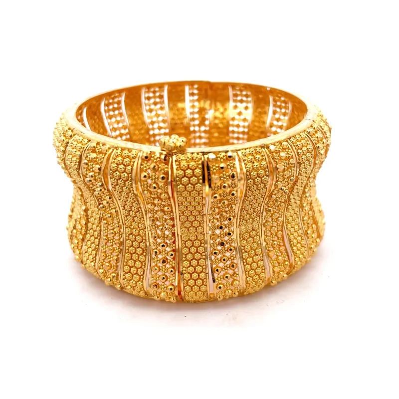 Statement Bangle in 22k yellow gold for women, a beautiful jewelry piece