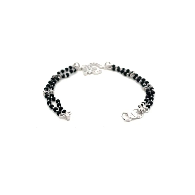 Om Baby Bracelet in 18K White Gold - Set of 2.