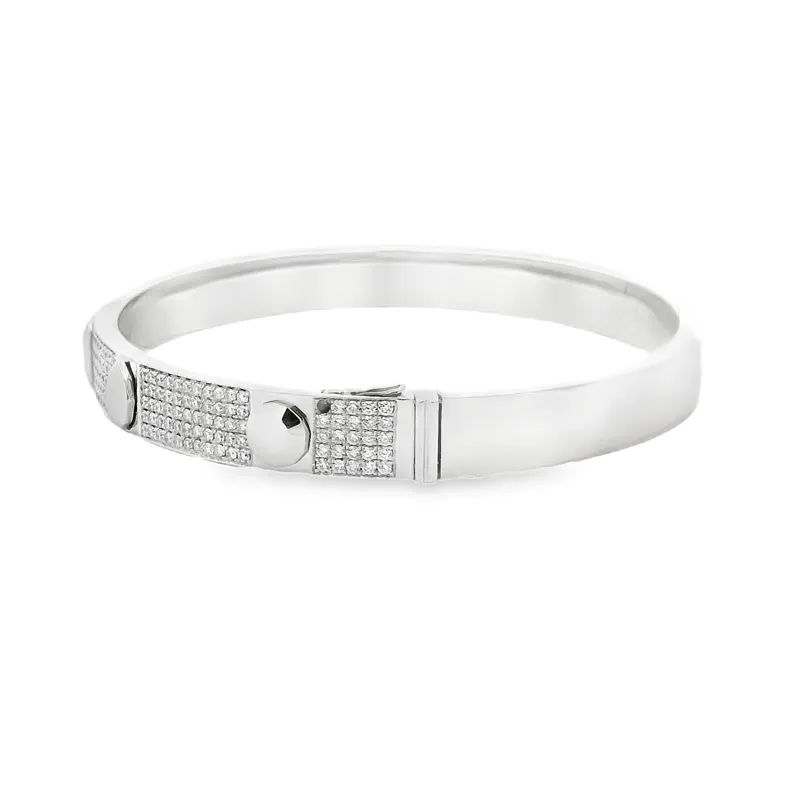 Gold Diamond Bangle Bracelet