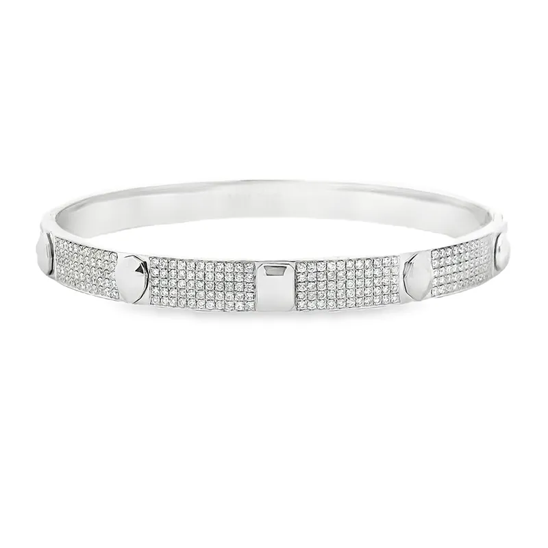 Gold Diamond Bangle Bracelet
