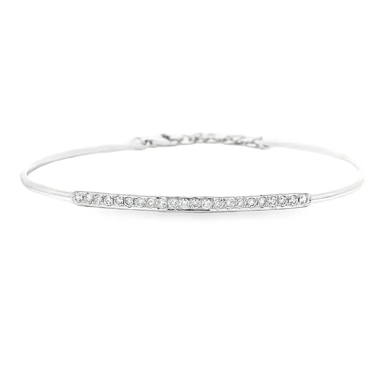 Gold Diamond Bangle Bracelet