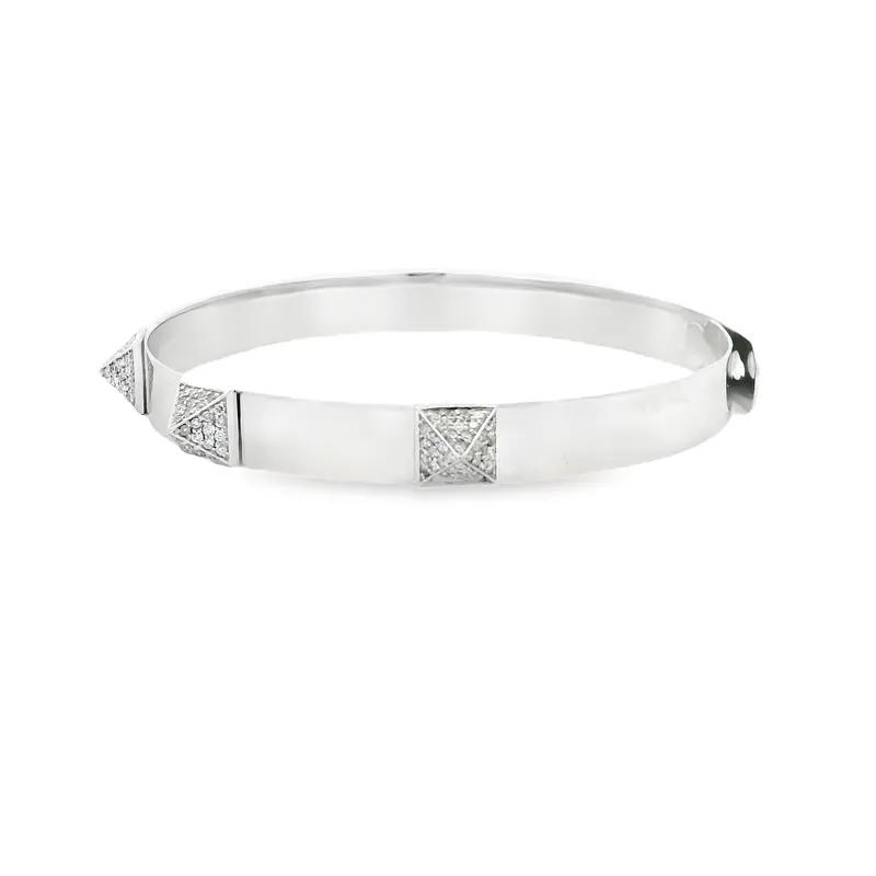 Gold Diamond Bangle Bracelet