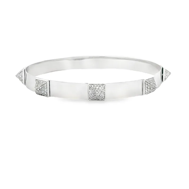 Gold Diamond Bangle Bracelet