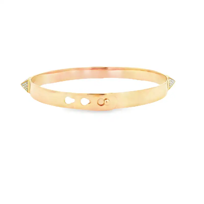 Gold Diamond Bangle Bracelet
