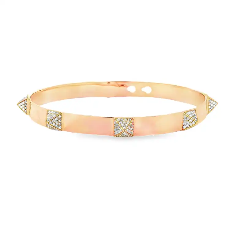 Gold Diamond Bangle Bracelet