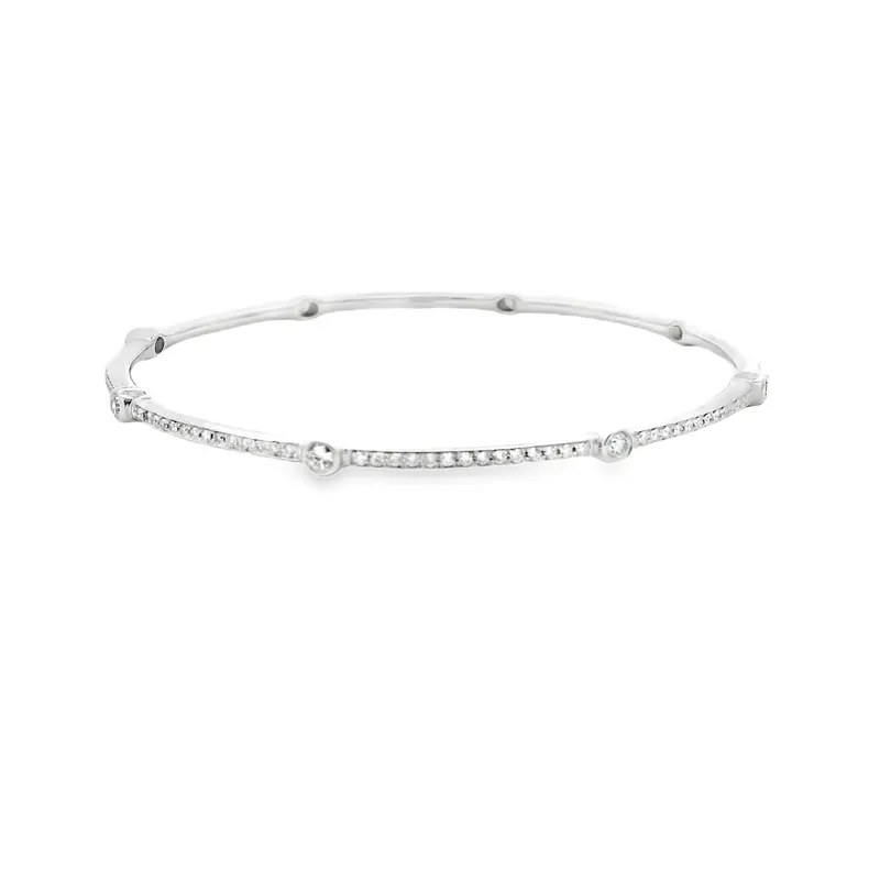 Gold Diamond Bangle Bracelet