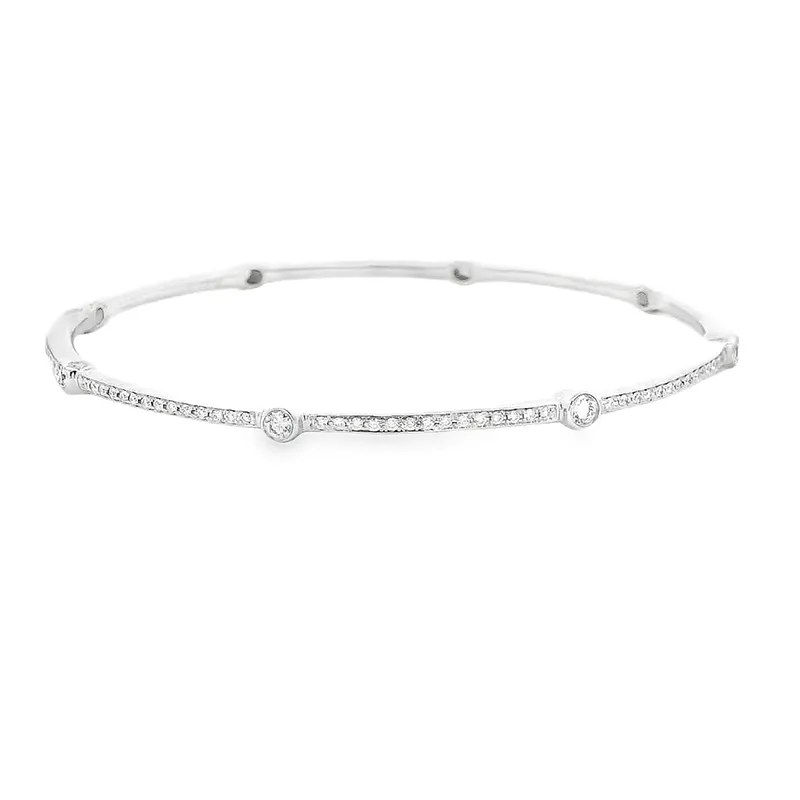 Gold Diamond Bangle Bracelet