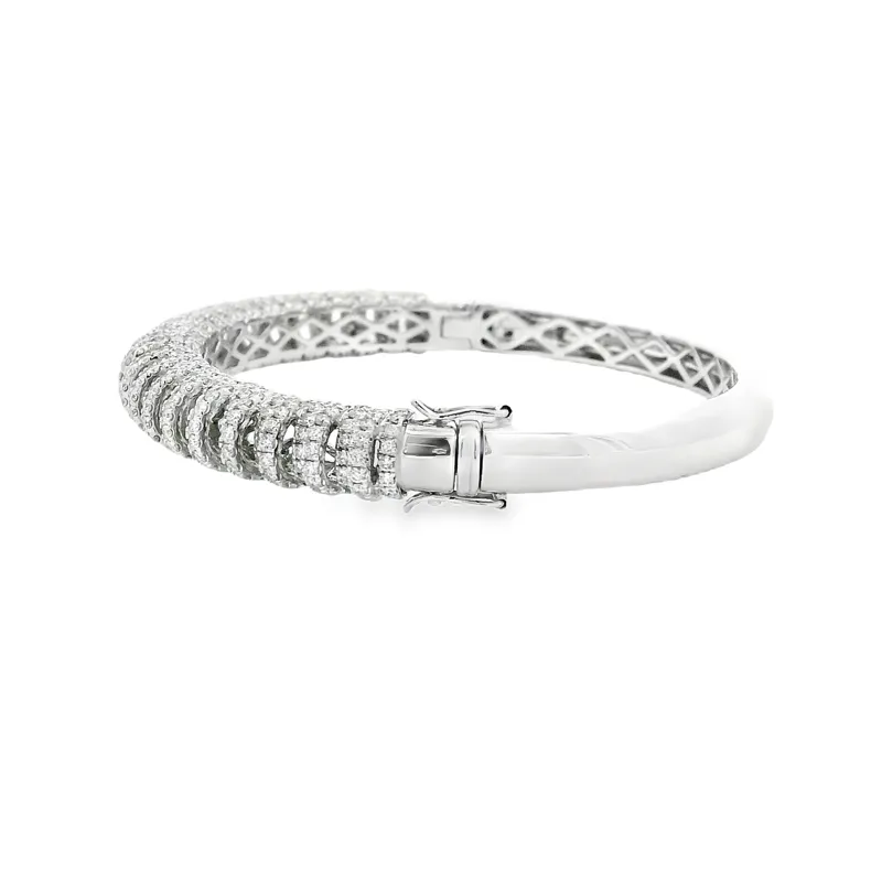 Gold Diamond Bangle Bracelet