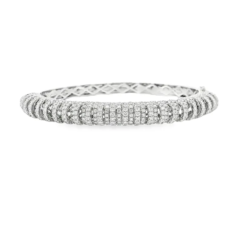 Gold Diamond Bangle Bracelet