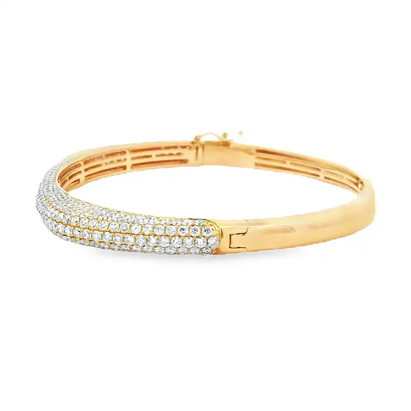 Gold Diamond Bangle Bracelet
