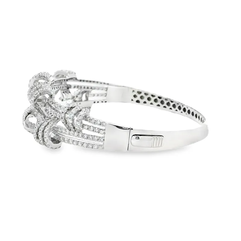 Gold Diamond Bangle Bracelet