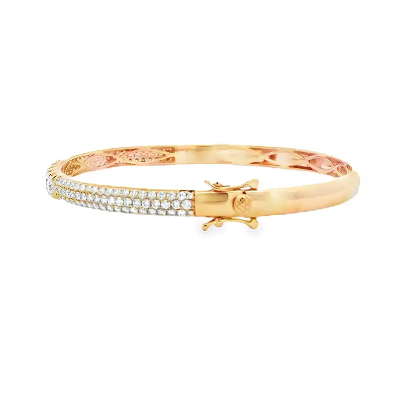 Gold Diamond Bangle Bracelet