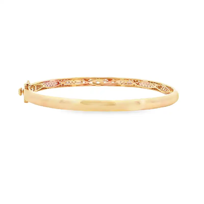 Gold Diamond Bangle Bracelet